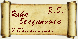 Raka Stefanović vizit kartica